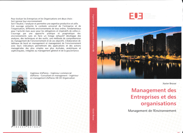 Ouvrage " Management des Entreprises et des Organisations - Management de l'Environnement - Auteur BROSSE XavierER