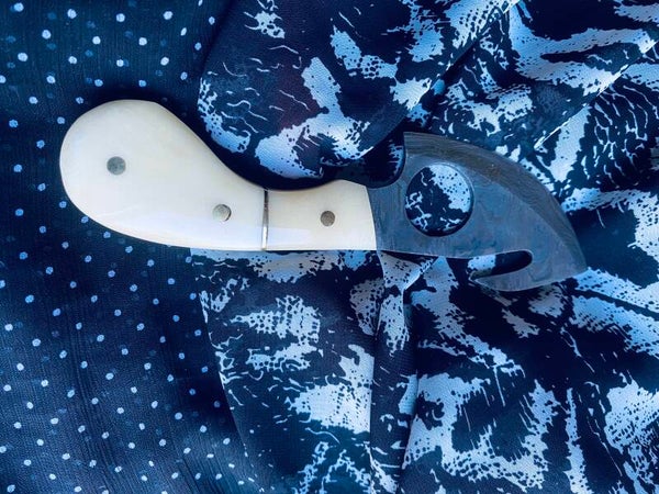 Damascus Knife with Hook