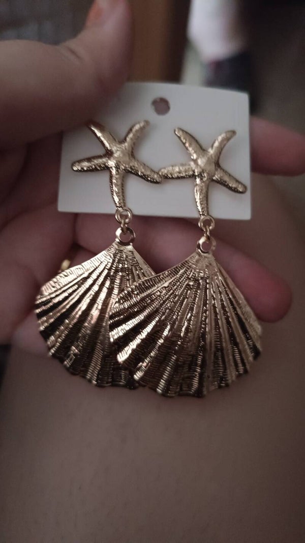 Pendientes estrella concha