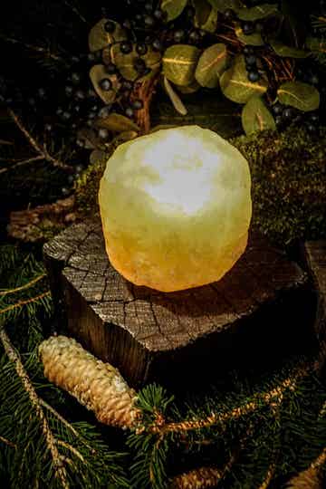 Salzstein Teelichthalter auf Quedlinburger Eiche