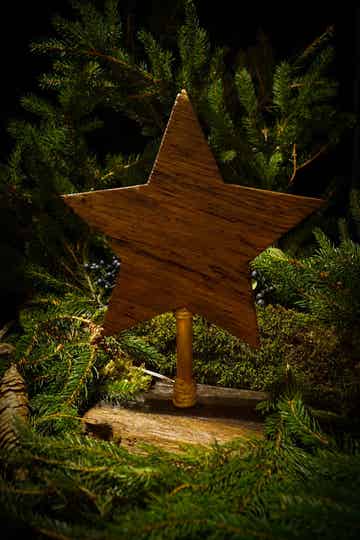 Fachwerk Stern Silhouette mit LED