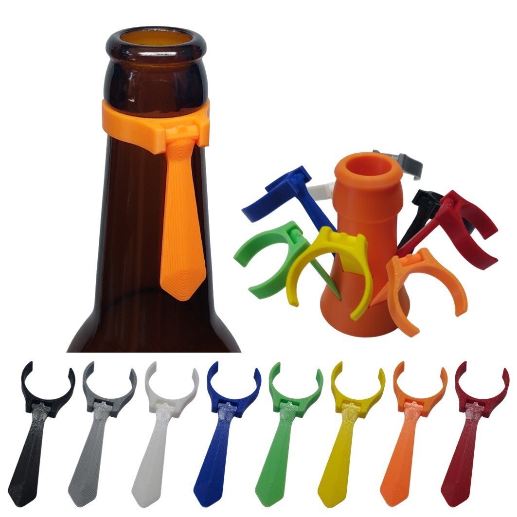 Bierkrawatte 8er-Pack mit Halterung