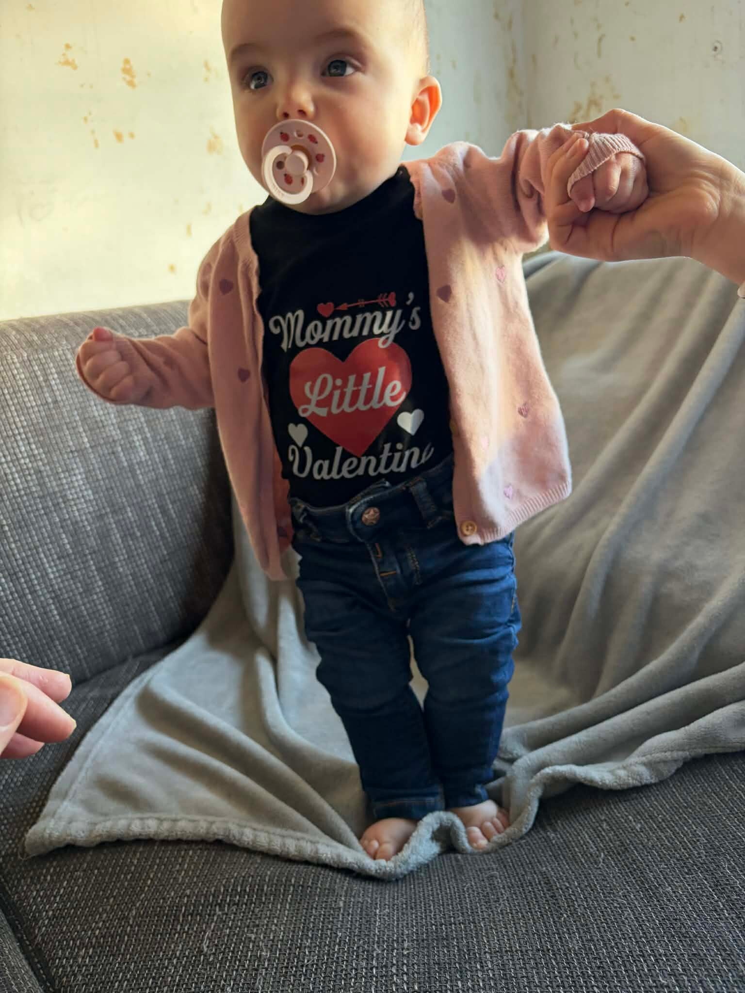 Babyromper "Mommy's little Valentijn"