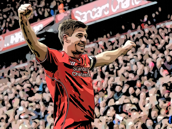 Steven Gerrard Liverpool Football Pop Art Print