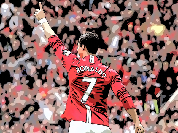 Cristiano Ronaldo Manchester United Football Pop Art Print