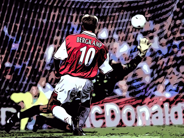 Dennis Bergkamp Arsenal Football Pop Art Print