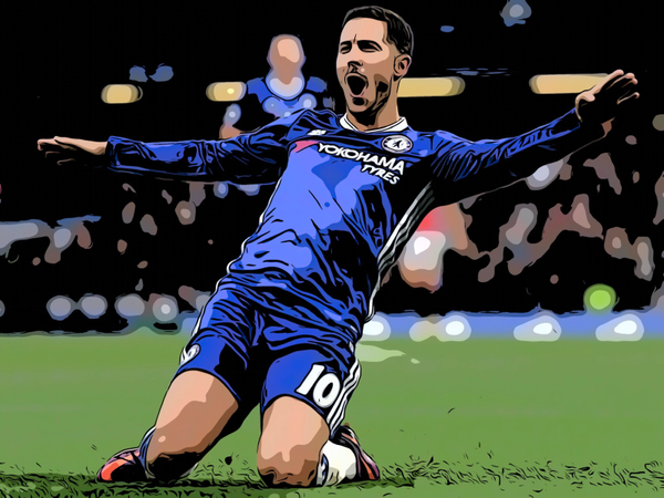 Eden Hazard Chelsea Football Pop Art Print