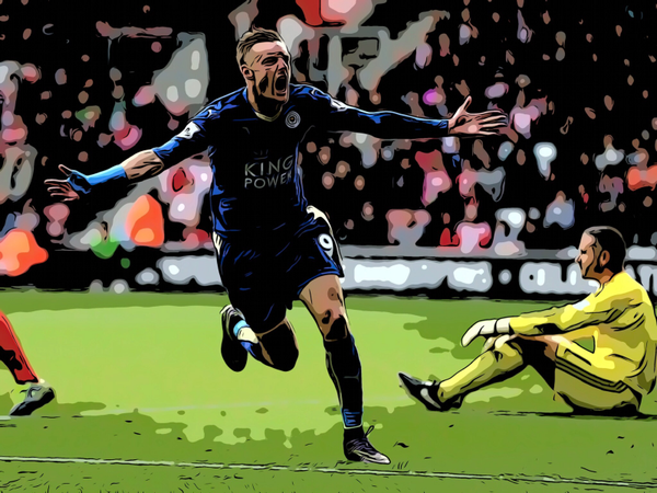 Jamie Vardy Leicester City Football Pop Art Print
