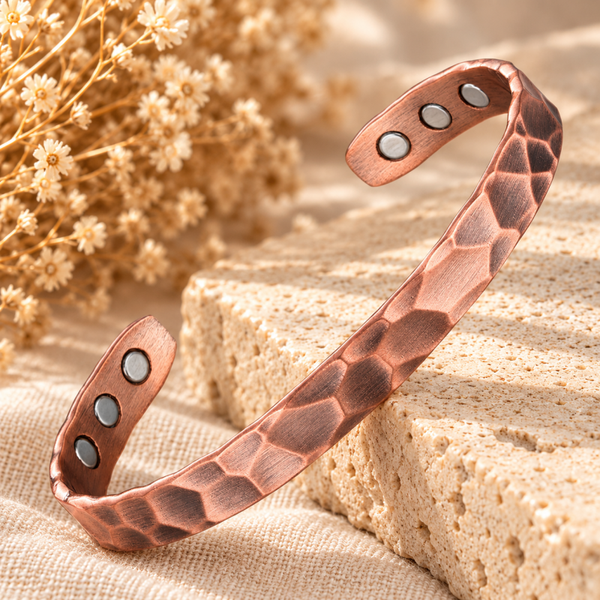 Hammered copper cuff
