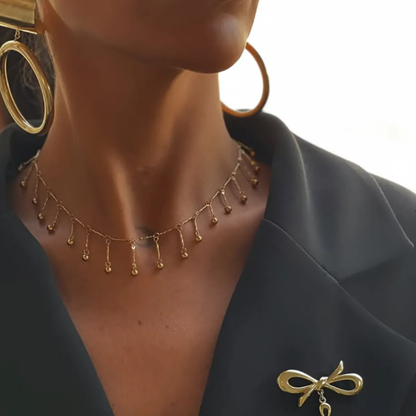 Collier Femme Rond  – Acier Inoxydable 304, Fermoir Mousqueton, 39 + 5 cm