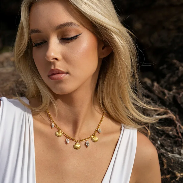 Collier Chaîne à Maillons Cubains Style Moderne Coquille Acier Inoxydable 316 Doré ou argenté | 40 cm + 5 cm | vanbijoux