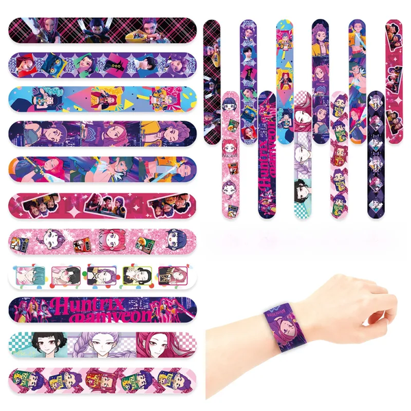 Bracelet à Claquer Manga Enfant PVC  Slap Bracelet K-pop  Fournitures Fête Anniversaire