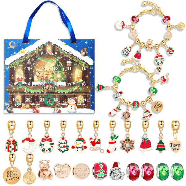 🎄 Calendrier de l’Avent Noël 2025 – 28 Bijoux à Créer : Bracelets & Breloques de Noël