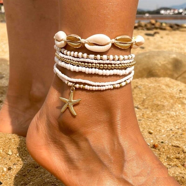 ☀️Bracelet de Cheville Étoile de Mer – L’esprit vacances au pied