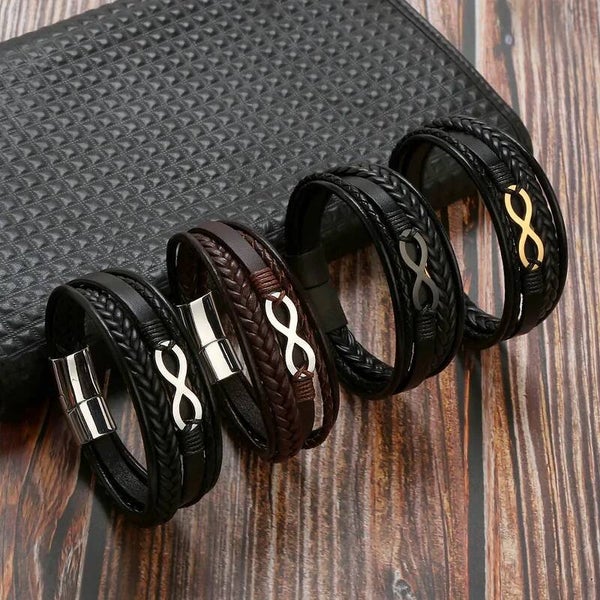 BRACELET CUIR TRESSÉ INFINI - LE STYLE RÉTRO QUI A DU SENS
