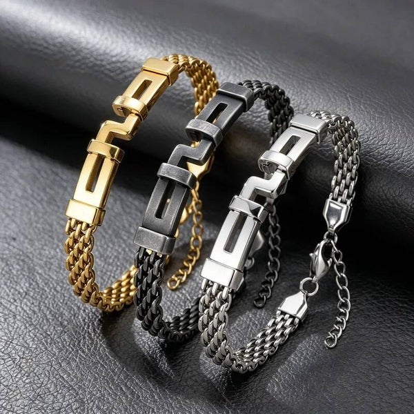 Bracelet Homme Vintage Maillon Métal – Acier Inoxydable 304