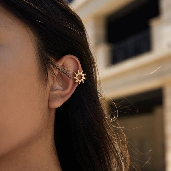 Clips Étoile Dorés Zircon – Acier Inoxydable Sans Trou