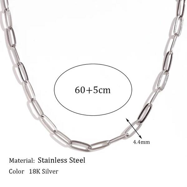 Chaîne Personnalisable Femme – Acier Inoxydable Argenté  Votre Collier à Charms