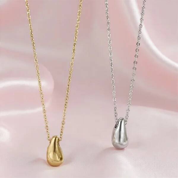 Collier Goutte d’Eau Élise – Acier Inoxydable 304 Doré ou Argenté