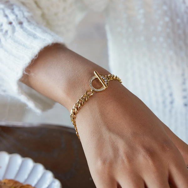 Bracelet Classique pour Dames – Acier Inoxydable Doré