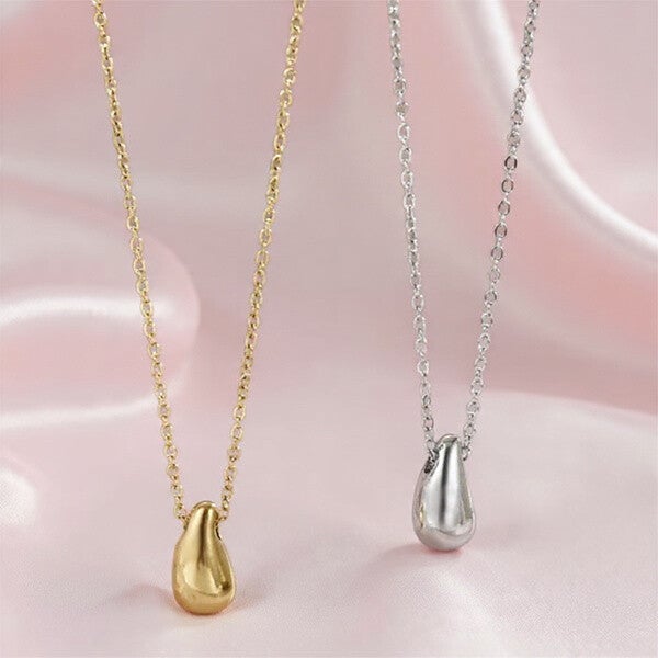 Collier Goutte d’Eau – Style Vintage | Acier Inoxydable 304 Doré ou Argenté, 40 + 6 cm, Bijou Fin et Élégant| vanbijoux