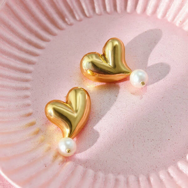 Boucles d’Oreilles Vintage Cœur | Style Classique, Acier Inoxydable 304 | vanbijoux