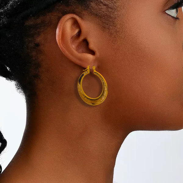 Créoles Léopard & Doré – Élégance Audacieuse | acier inoxydable doré | vanbijoux