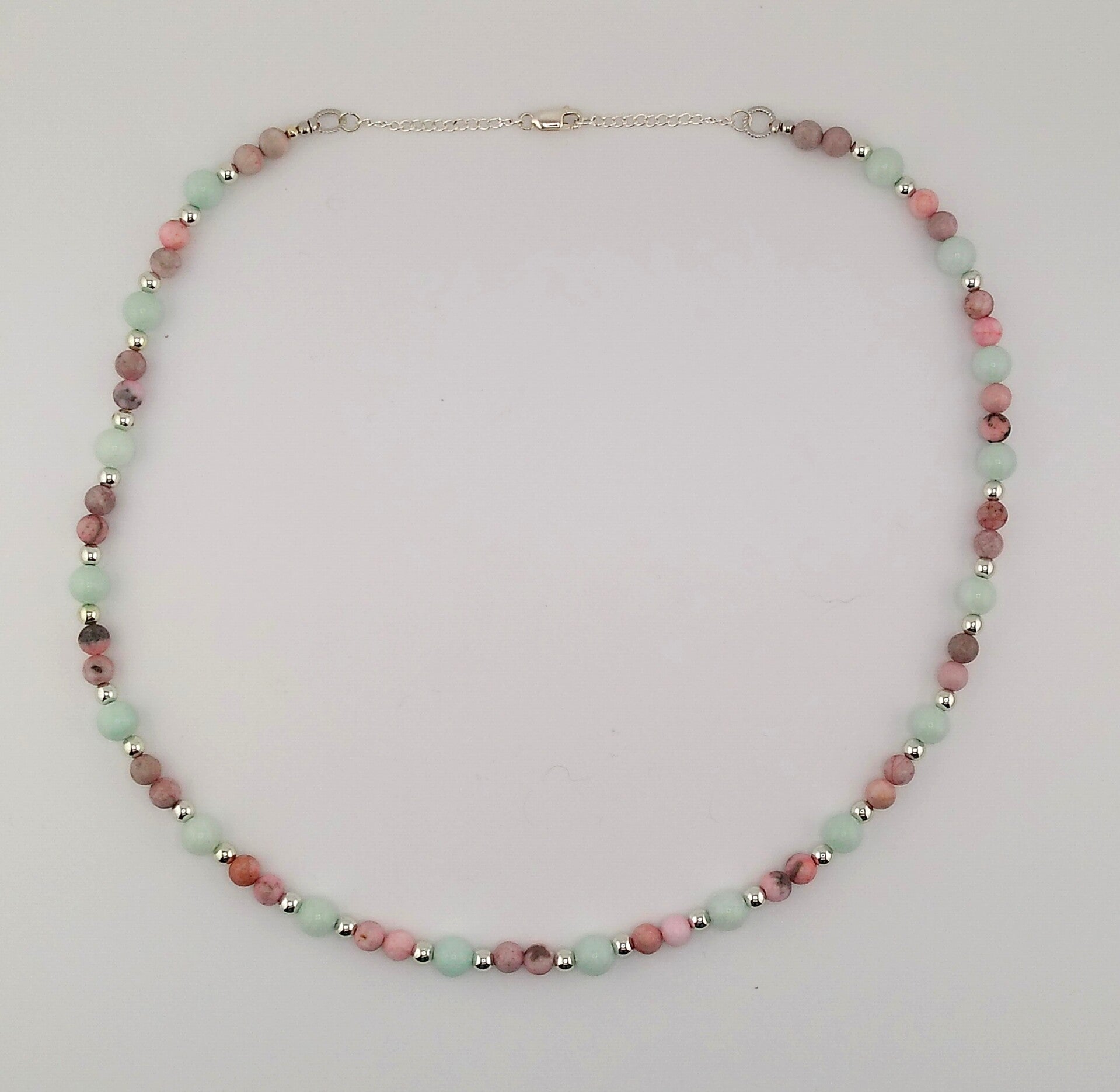 Handmade Aquamarine and Jasper Necklace