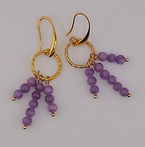 'Circle Collection' Handmade Natural Persian Agate Earrings