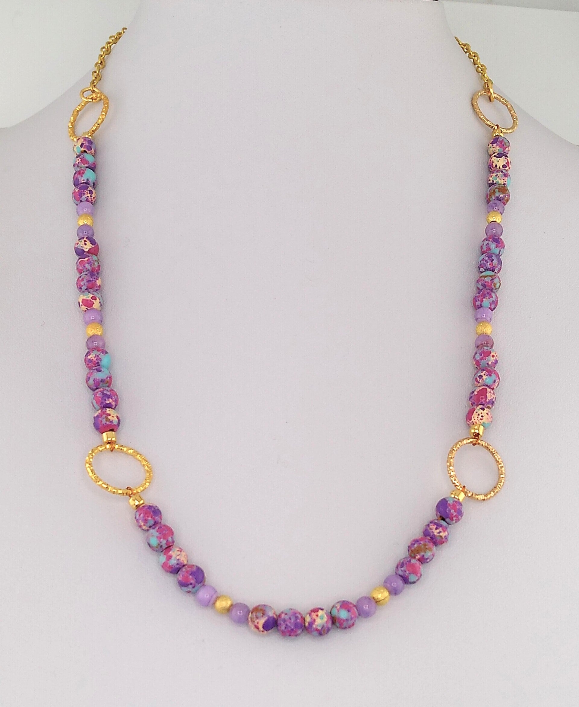 Purple Sea Sediment Jasper Necklace