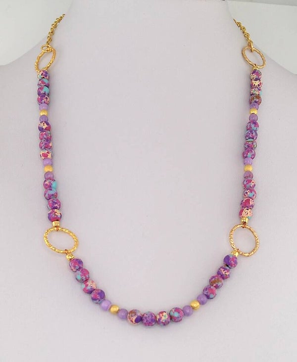 Purple Sea Sediment Jasper Necklace