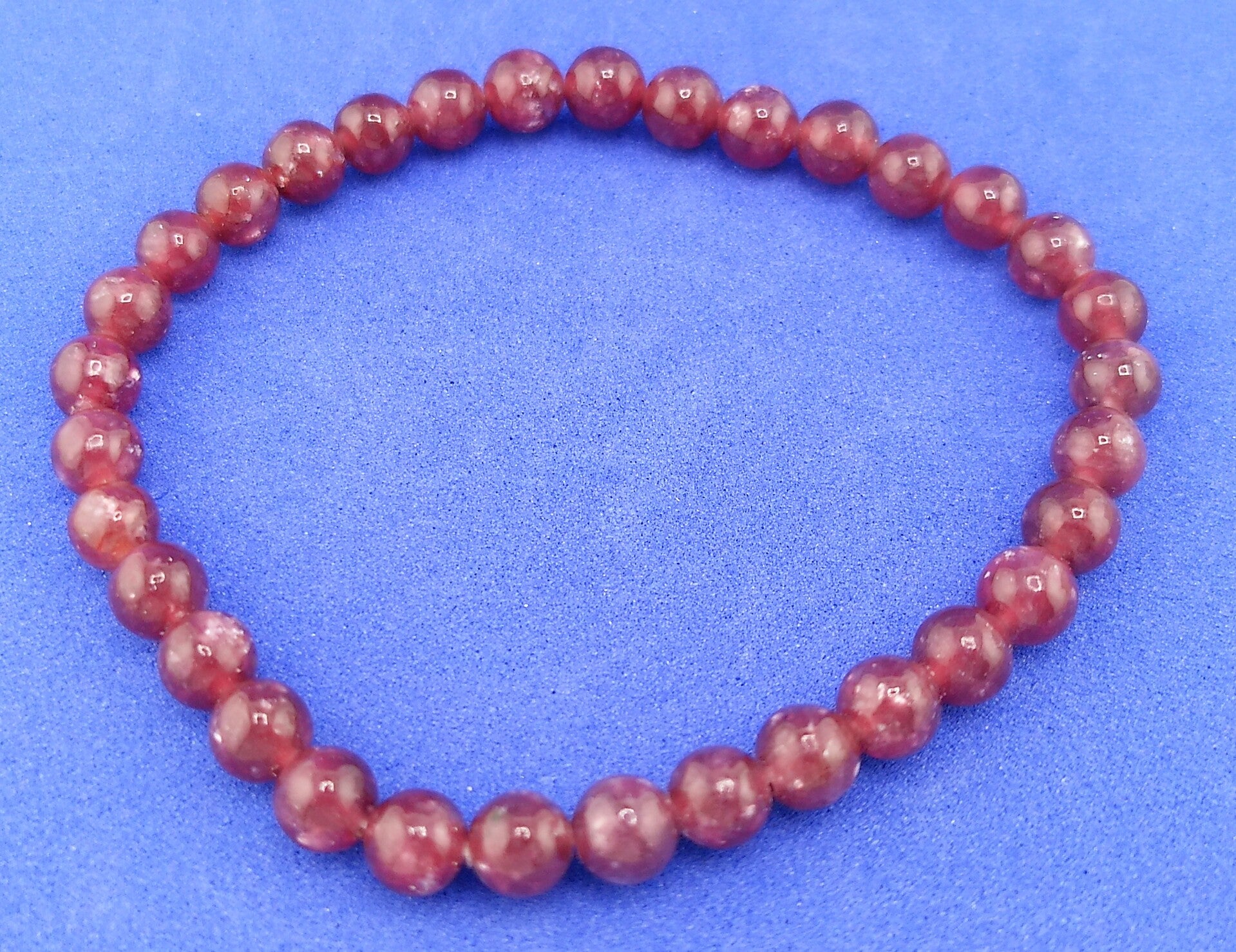 Rare and Unusual Lepidolite Stretchy Bracelet - 6mm beads