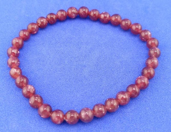 Rare and Unusual Lepidolite Stretchy Bracelet - 6mm beads