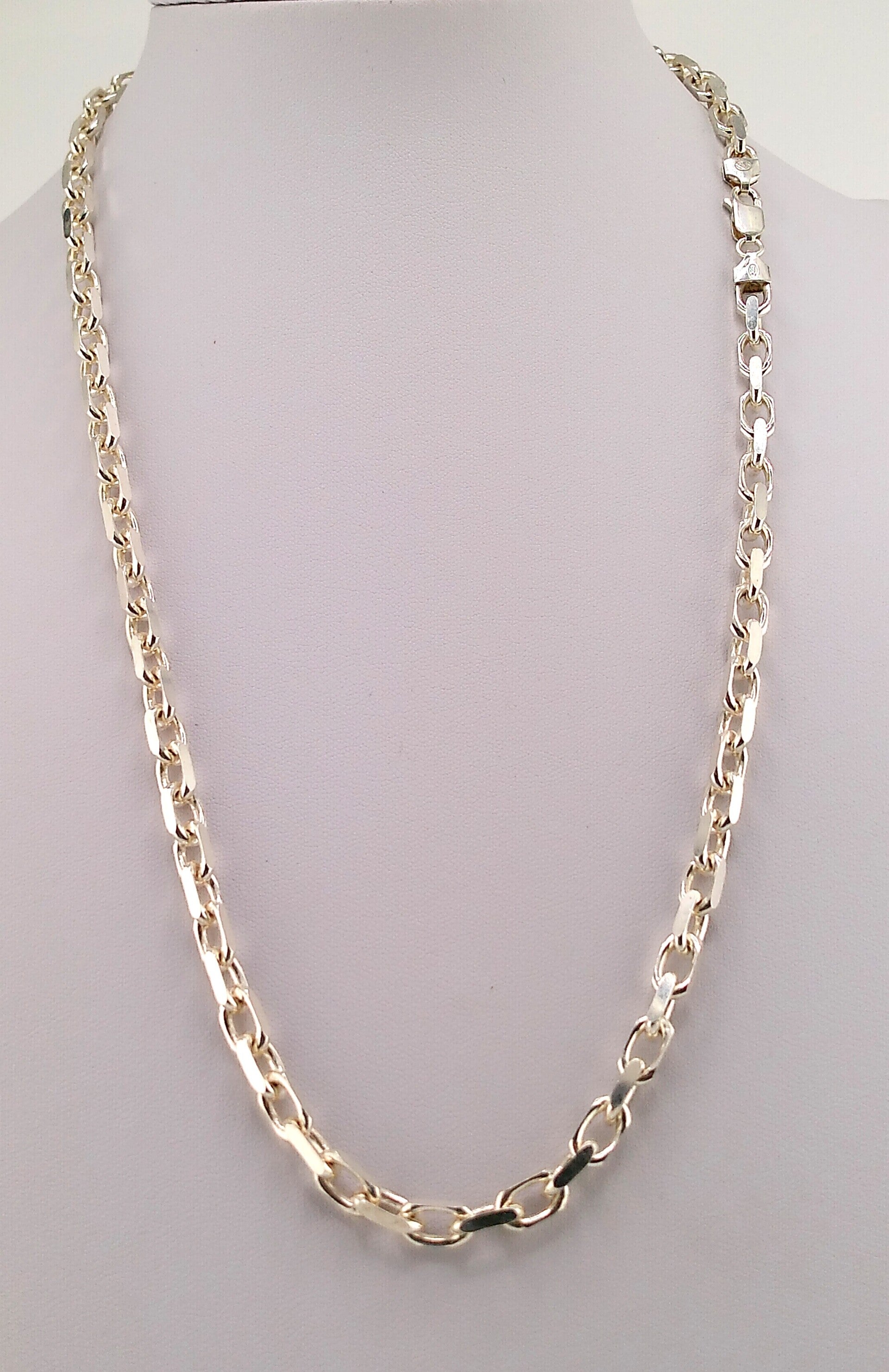 Special Offer - Designer Inspired Cable Link Necklace – Solid 925 Sterling Silver (Made in Italy)