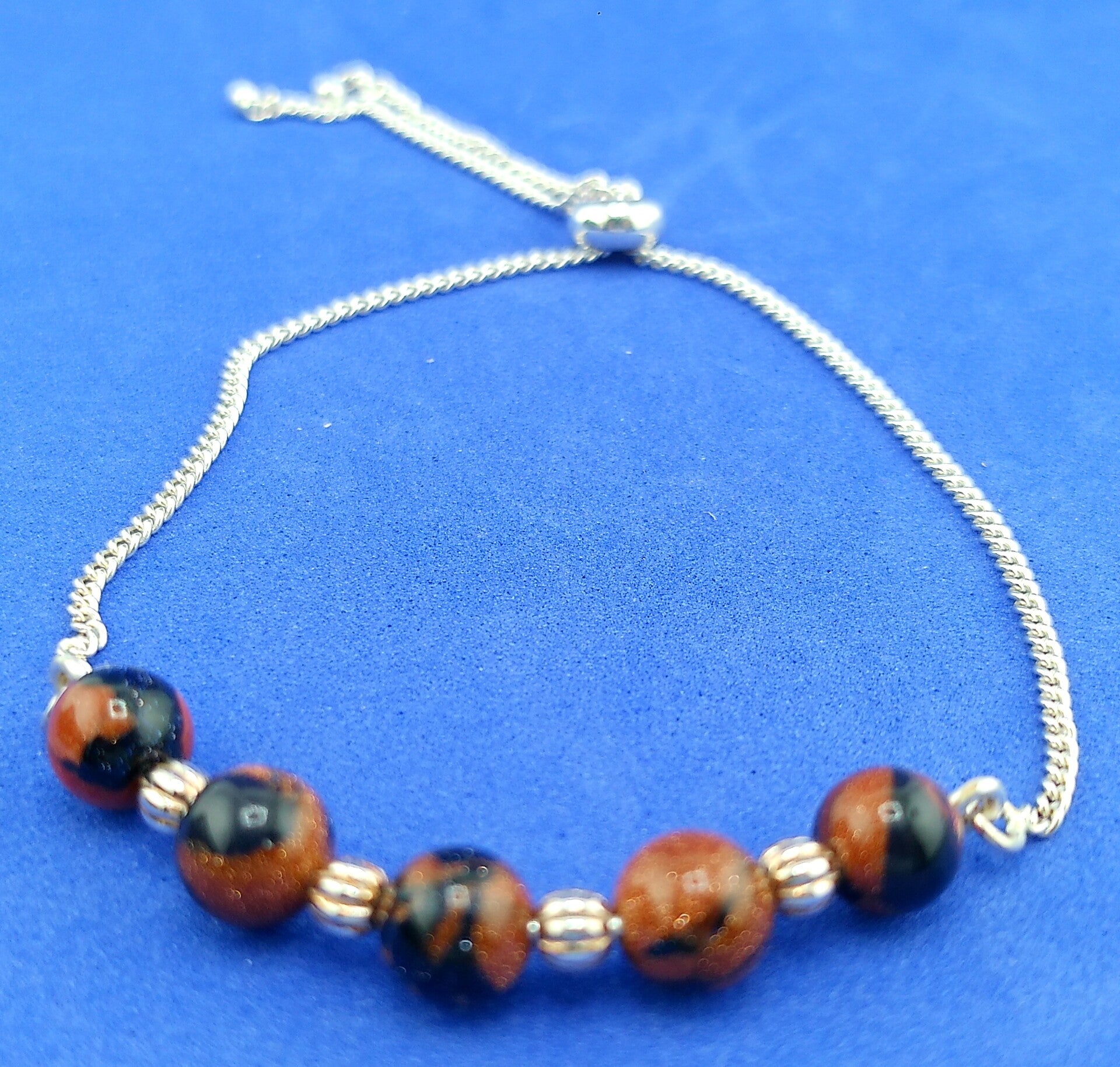 High-Grade Brown Goldstone Bolo Bracelet – Adjustable Fit