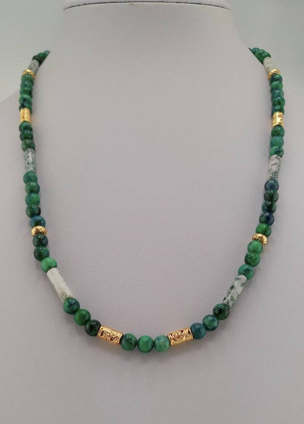 Gorgeous Moss Green Agate Necklace