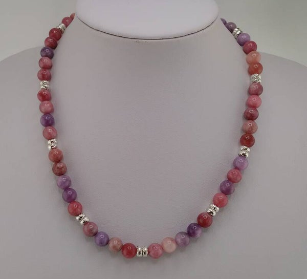 Purple Cloudy Agate Necklace
