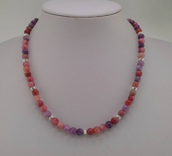 Purple Cloudy Agate 16" Necklace