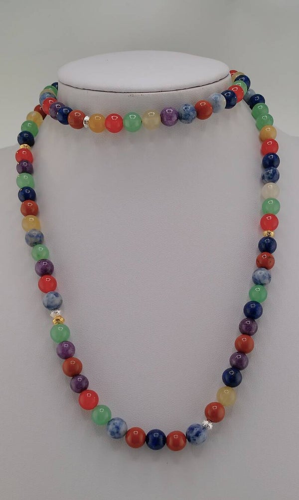 ‘Chakra’ Necklace Featuring Multi-Colour Agates