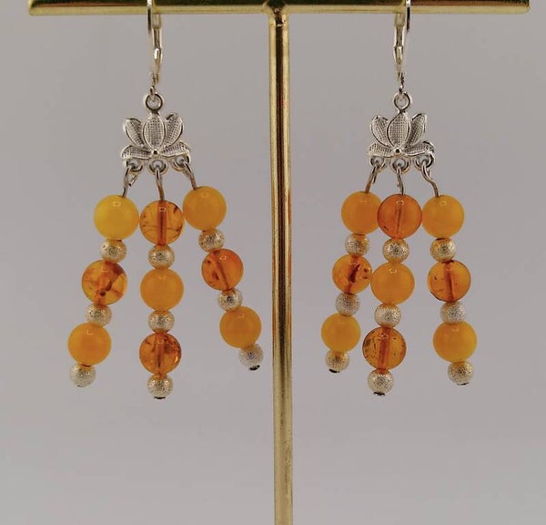 Natural Butterscotch & Honey Amber Earrings