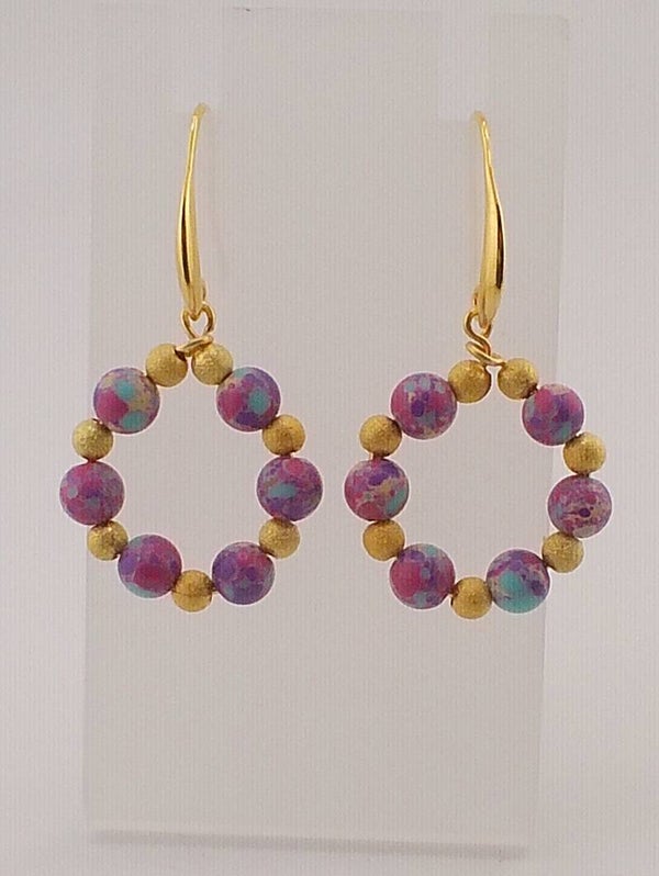 Handmade Sea Sediment Jasper Earrings