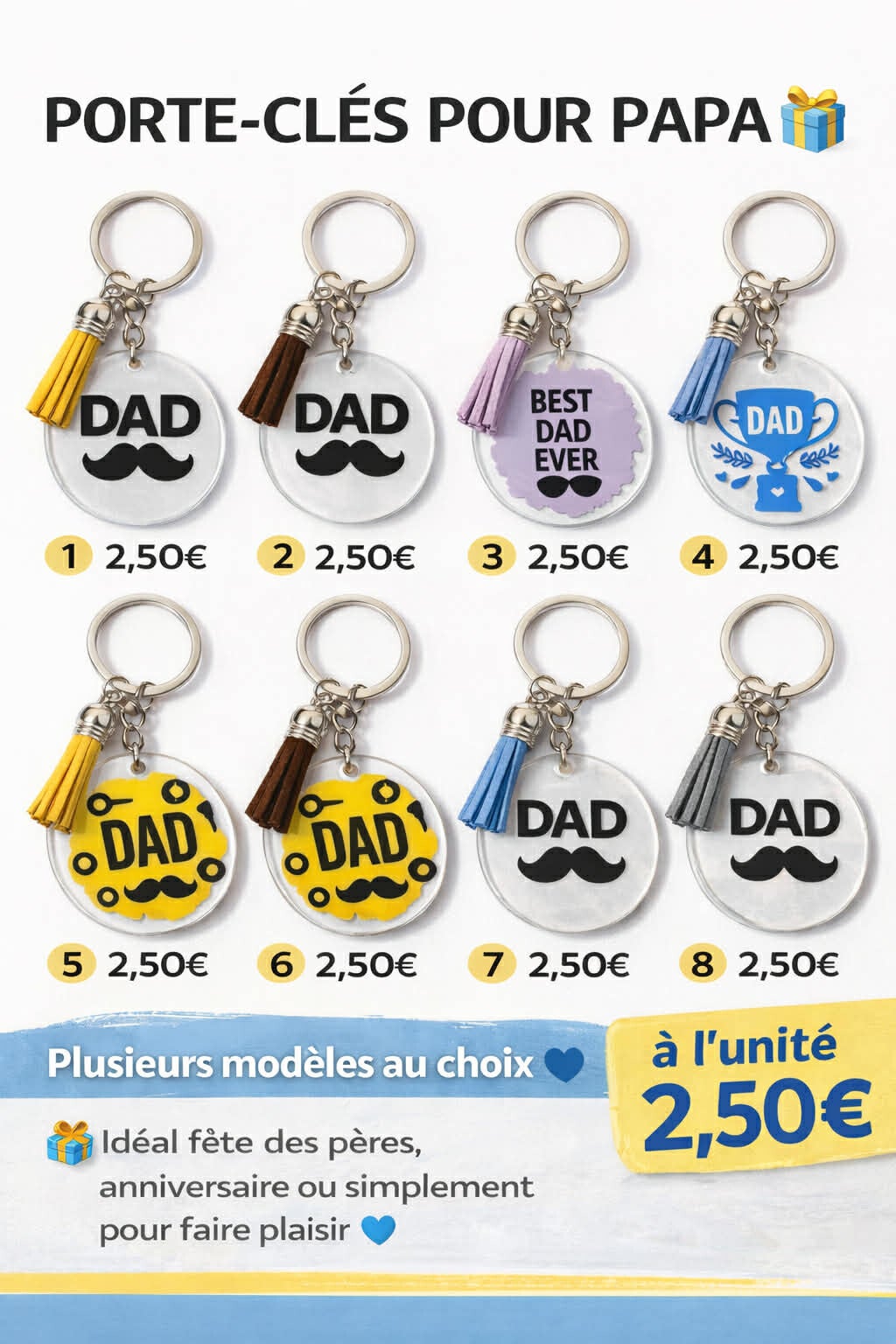 porte clés  pour Papa
