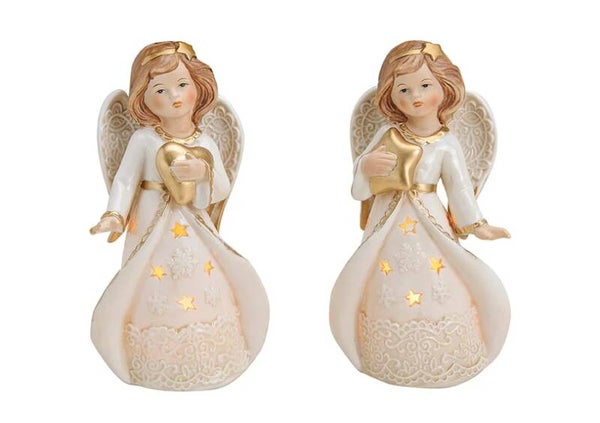 Lantaarn engel van porselein