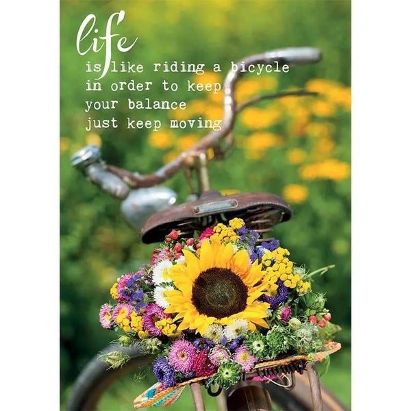 Aanzichtkaart - Life is like riding ....