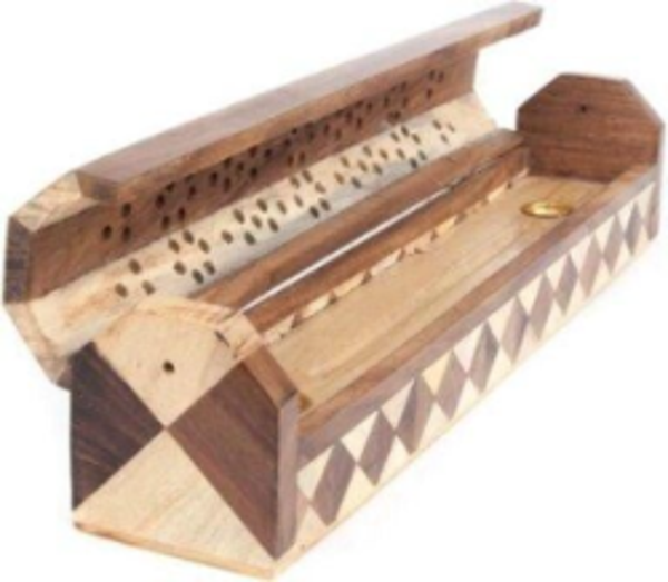 Wierook Brander & bewaardoos - 2 kleuren hout