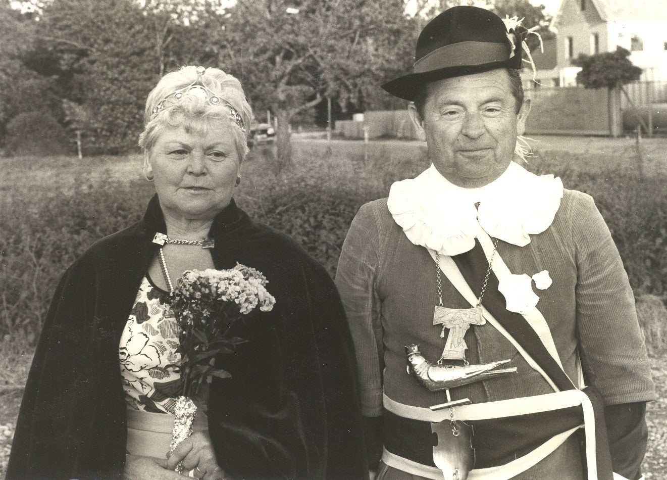  1987 Gildekoning Toon Opsteeg met koningin Tonia.
