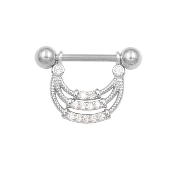 Elegante Glinsterende Tepelpiercing