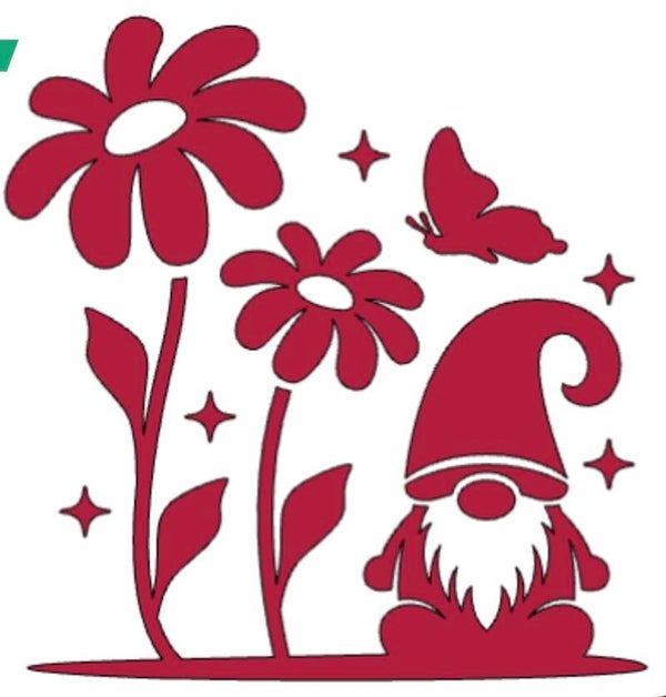 Zwerg mit Blumen