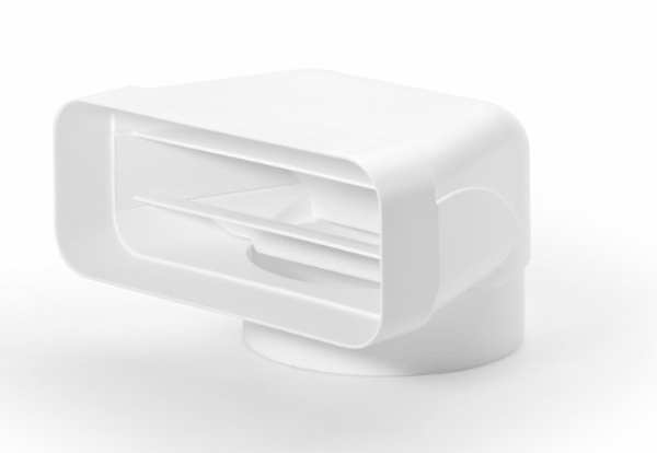 F-UR 150 omkeerstuk 90°, wit