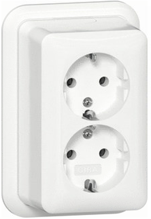 Gira Opbouw Wandcontactdoos 2-voudig